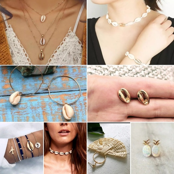 Delicate opal pineapple earrings studs (gold) - Picture 5 of 5